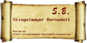Stiegelmayer Bernadett névjegykártya