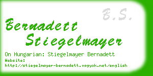 bernadett stiegelmayer business card